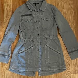 White House Black Market Charcoal Utility Jacket